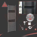 350mm (w) x 1400mm (h) Polished Stainless Steel Towel Rail