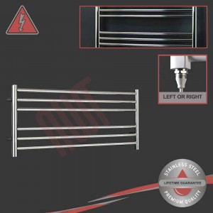 1200mm (w) x 400mm (h) Electric Polished "Stainless Steel" Towel Rail (Single Heat or Thermostatic Option)