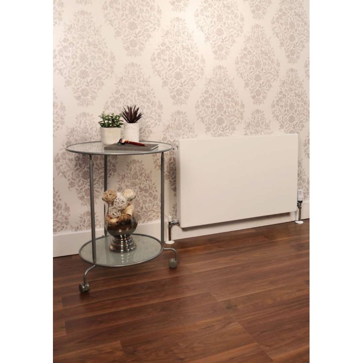 Ultraheat "Planal" Flat Panel Horizontal White Radiator (59 Sizes - Single Panel, Single Convector)