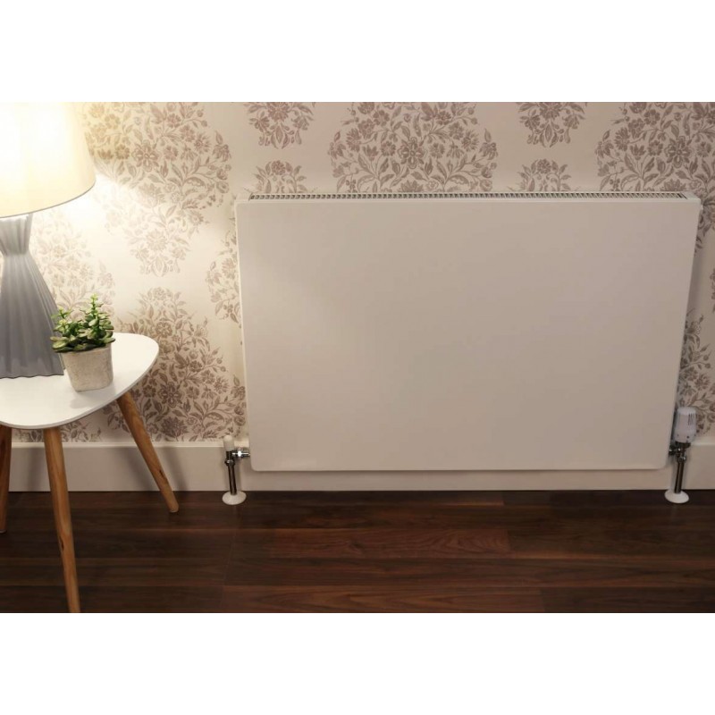 Ultraheat "Planal" Flat Panel Horizontal White Radiator (59 Sizes - Single Panel, Single Convector)