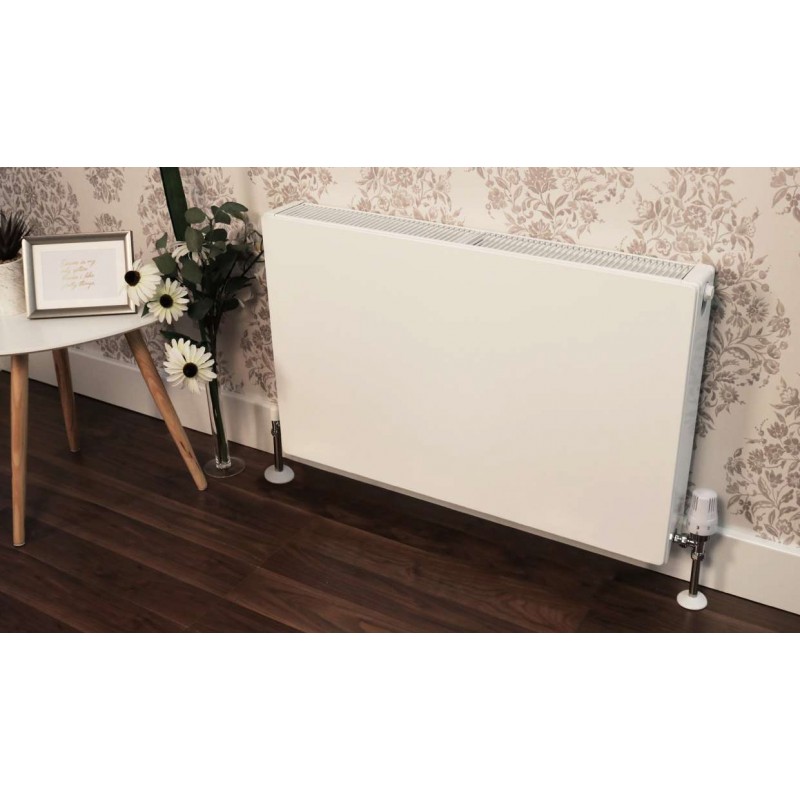 Ultraheat "Planal" Flat Panel Horizontal White Radiator (47 Sizes - Double Panel, Single Convector)