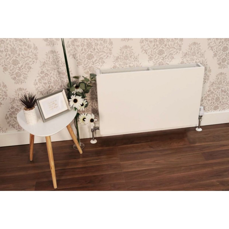 Ultraheat "Planal" Flat Panel Horizontal White Radiator (47 Sizes - Double Panel, Single Convector)