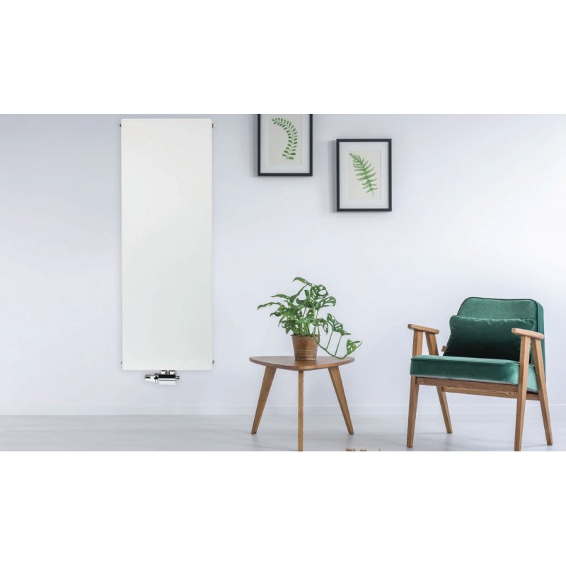 Ultraheat "Planal" Flat Panel Vertical White Radiator (35 Sizes - Single Panel, Single Convector)