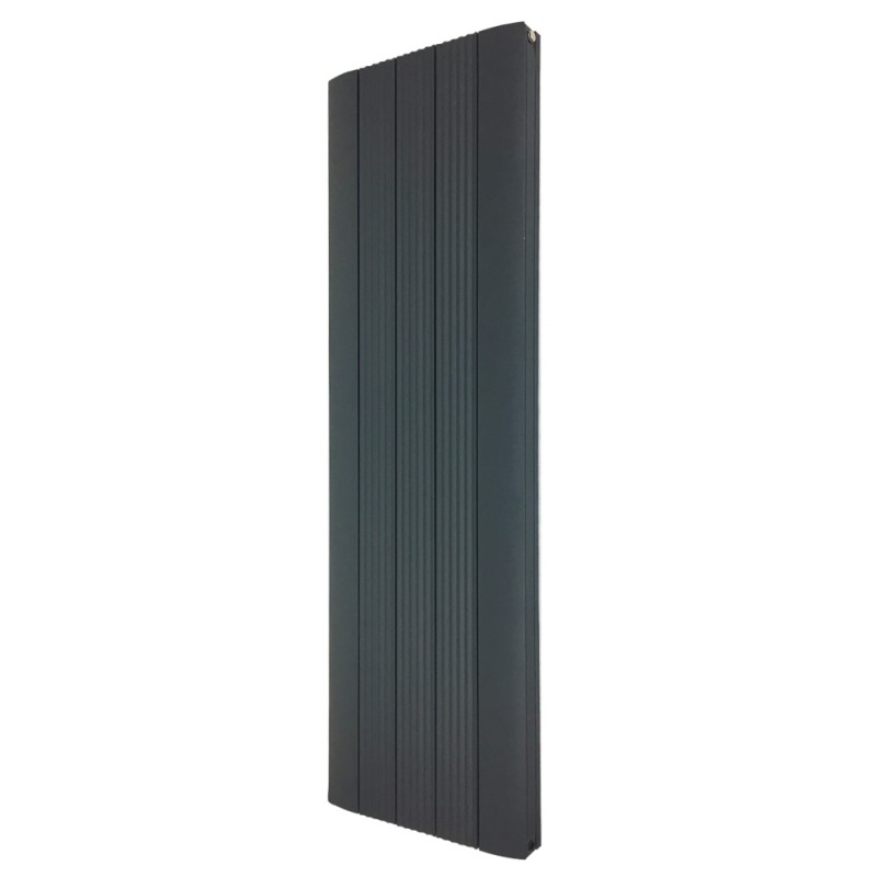 470mm (w) x 1800mm (h) "Cariad" Double Panel Anthracite Vertical Aluminium Radiator (10 Extrusions)