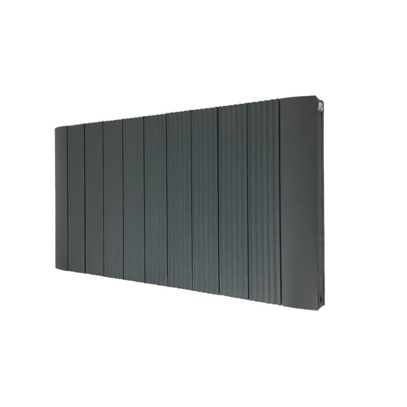 1030mm (w) x 500mm (h) "Cariad" Double Panel Anthracite Horizontal Aluminium Radiator (22 Extrusions)