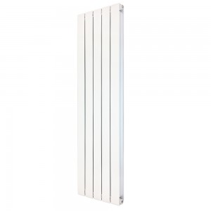 405mm (w) x 1800mm (h) Vesuvius White Vertical Aluminium Radiator (5 Extrusions)