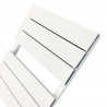 500mm (w) x 1200mm (h) "Flow" White Single Aluminium Towel Rail (13 Extrusions) - Close up
