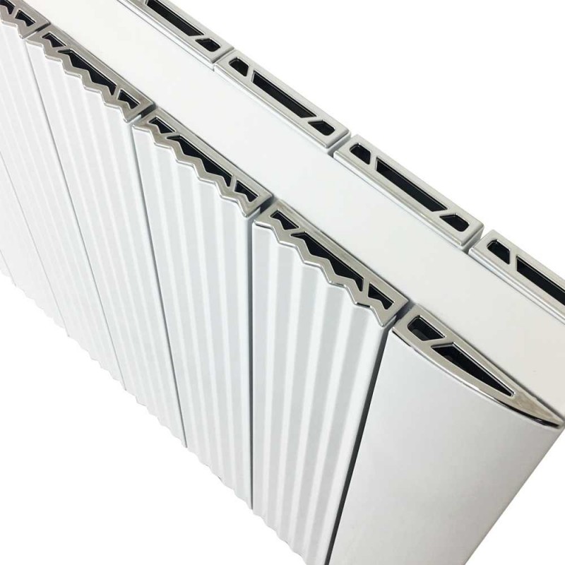 1030mm (w) x 500mm (h) Cariad White (Aluminium) Double Panel - Close up