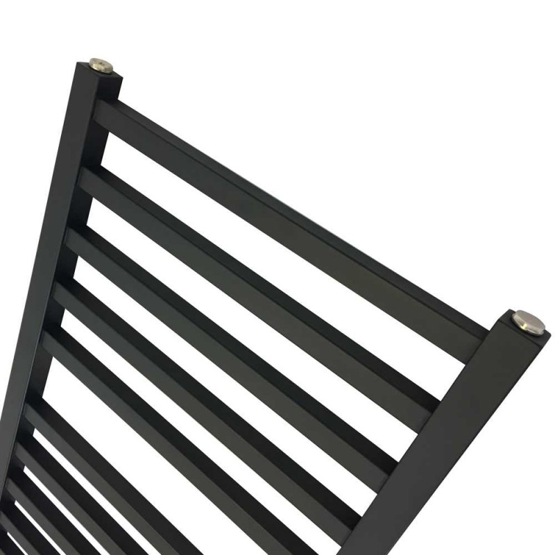 500mm x 1165mm Denbigh Black Towel Rail - Close up