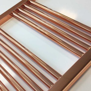 500mm (w)  x 1600mm (h) "Straight Copper" Designer Towel Rail