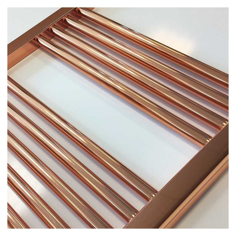 500mm (w)  x 1600mm (h) "Straight Copper" Designer Towel Rail