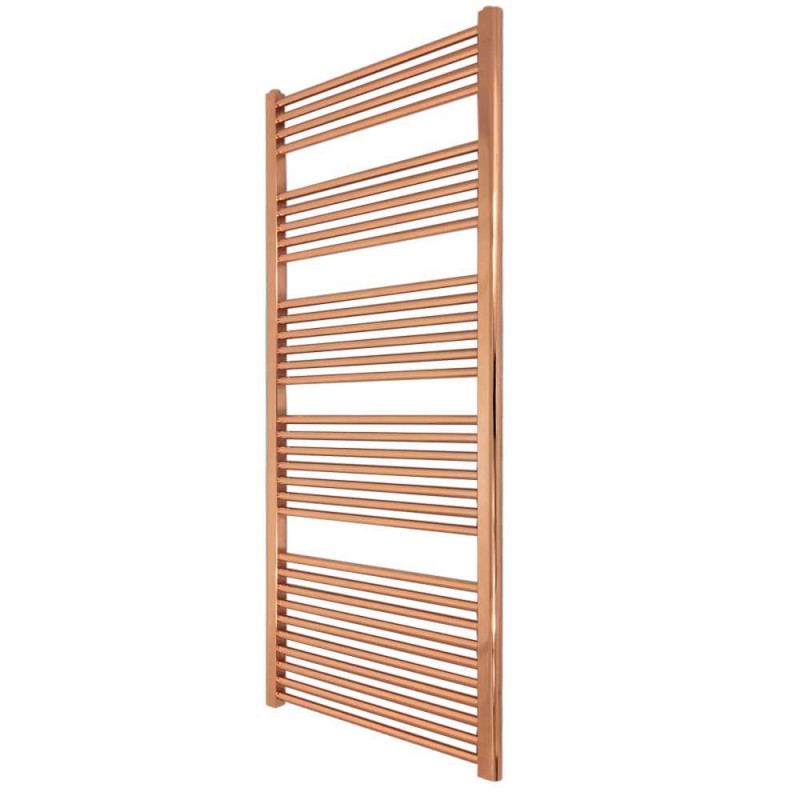 600mm (w)  x 1600mm (h) "Straight Copper" Designer Towel Rail