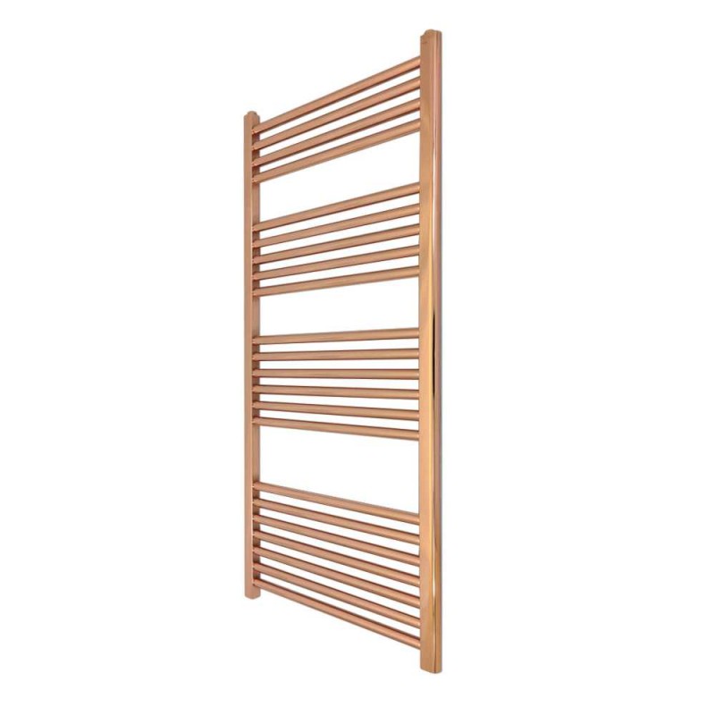 500mm (w)  x 1200mm (h) "Straight Copper" Designer Towel Rail