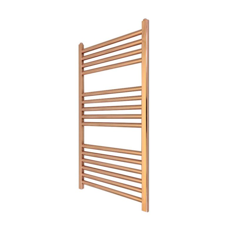 400mm (w)  x 800mm (h) "Straight Copper" Designer Towel Rail