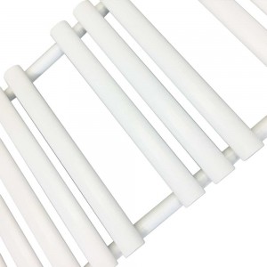 500mm(w) x 930mm(h) "Brecon" White Oval Tube Towel Rail