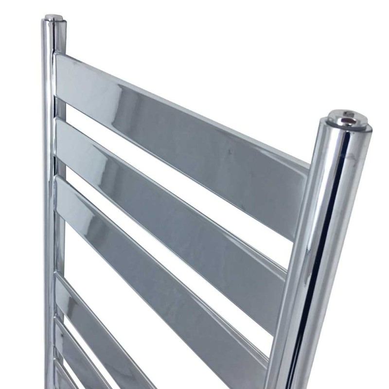 500mm x 1300mm Ruthin Chrome Towel Rail - Close up