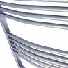 400mm  x 800mm Curved Chrome Towel Rail