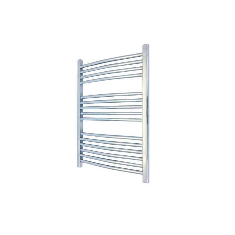 500mm  x 800mm Curved Chrome Towel Rail