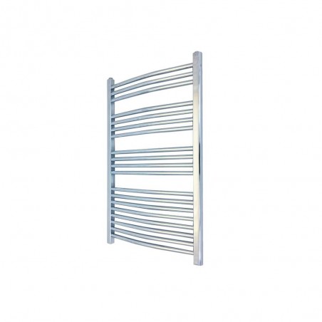 500mm (w) x 1000mm (h) Curved Chrome Heated Towel Rail