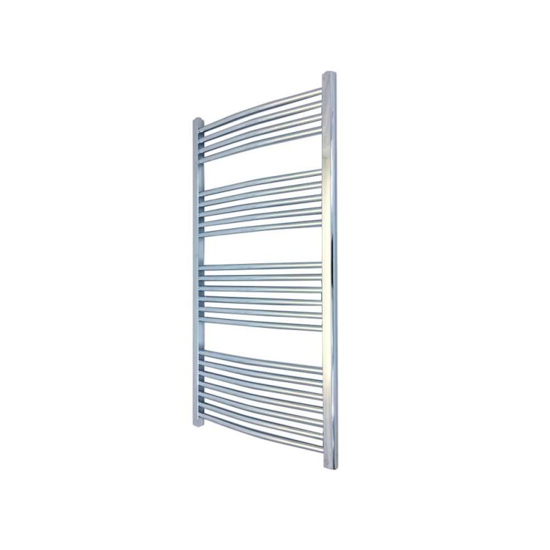 500mm  x 1200mm Curved Chrome Towel Rail