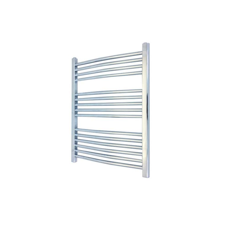 600mm  x 800mm Curved Chrome Towel Rail