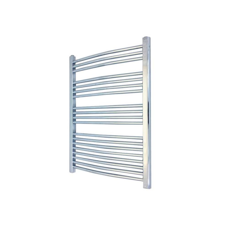 600mm (w)  x 1000mm (h) "Curved Chrome" Towel Rail