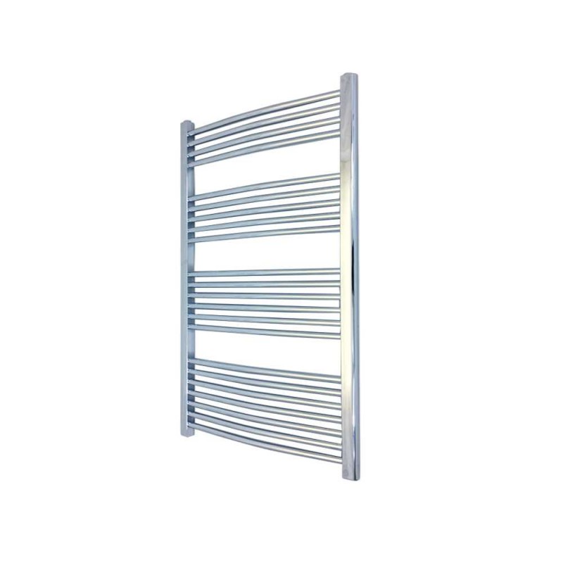 600mm  x 1200mm Curved Chrome Towel Rail