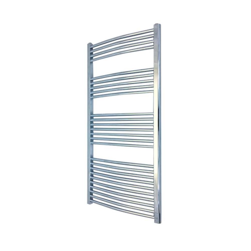 600mm  x 1400mm Curved Chrome Towel Rail