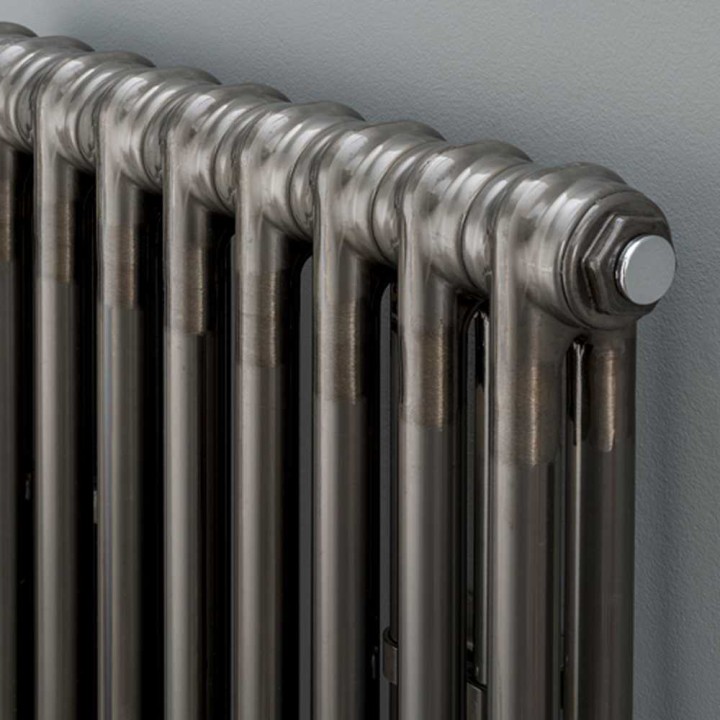 "Korona" 2 Column Bare Metal Lacquered Vertical Radiators (8 Sizes)