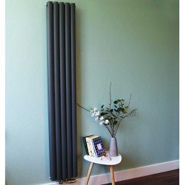 Ultraheat "Sofi" Anthracite Single & Double Oval Tube Vertical Radiators (13 Sizes)