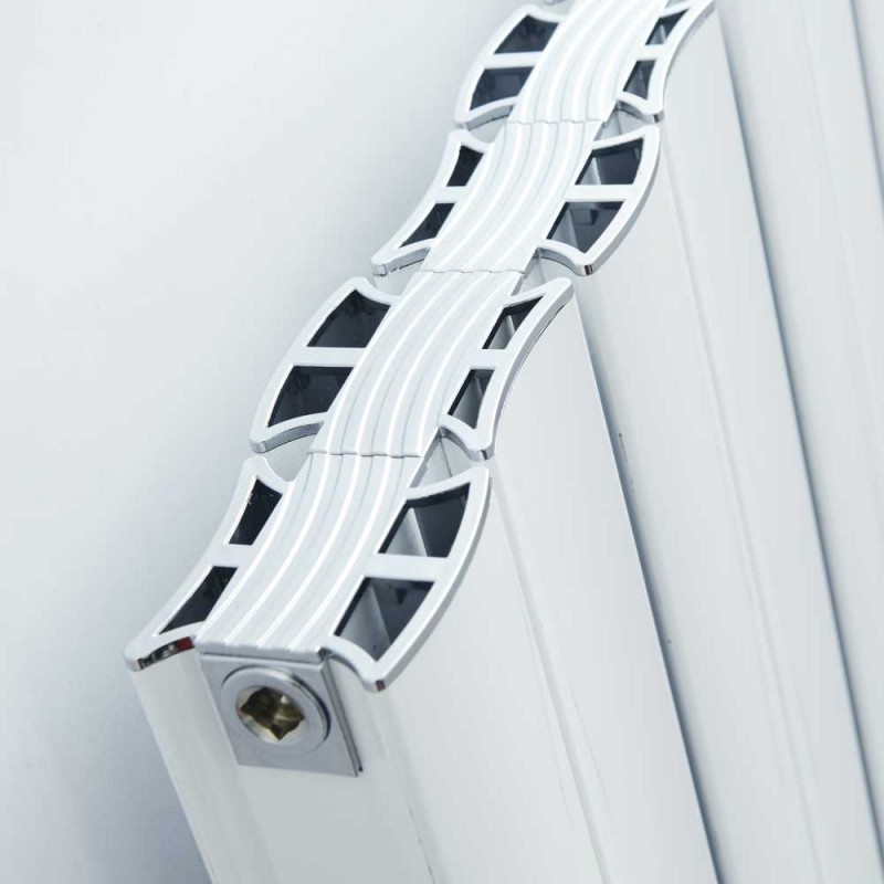 Ultraheat "Virtu" White Horizontal Designer Radiators - Close up