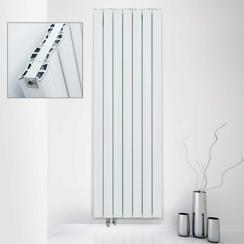 Ultraheat "Virtu" White Vertical Aluminium Designer Radiators (13 Sizes)
