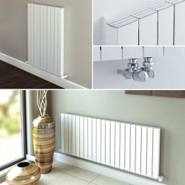 Ultraheat "Smyrna" White Horizontal Aluminium Designer Radiators (10 Sizes)