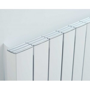 Ultraheat "Smyrna" White Horizontal Aluminium Designer Radiators (10 Sizes) - Close up