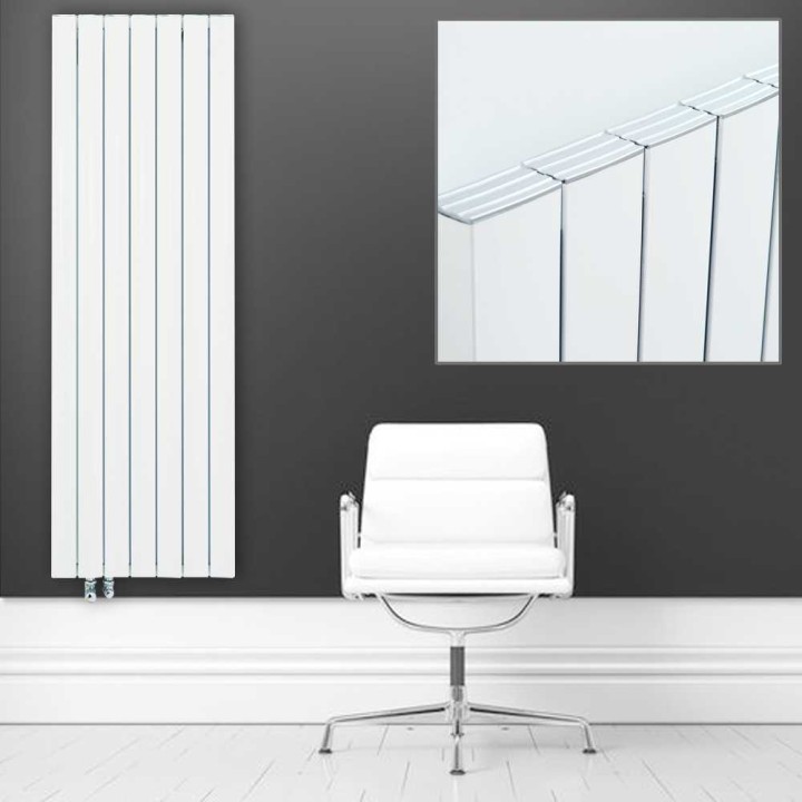 Ultraheat "Smyrna" White Vertical Aluminium Designer Radiators (12 Sizes)