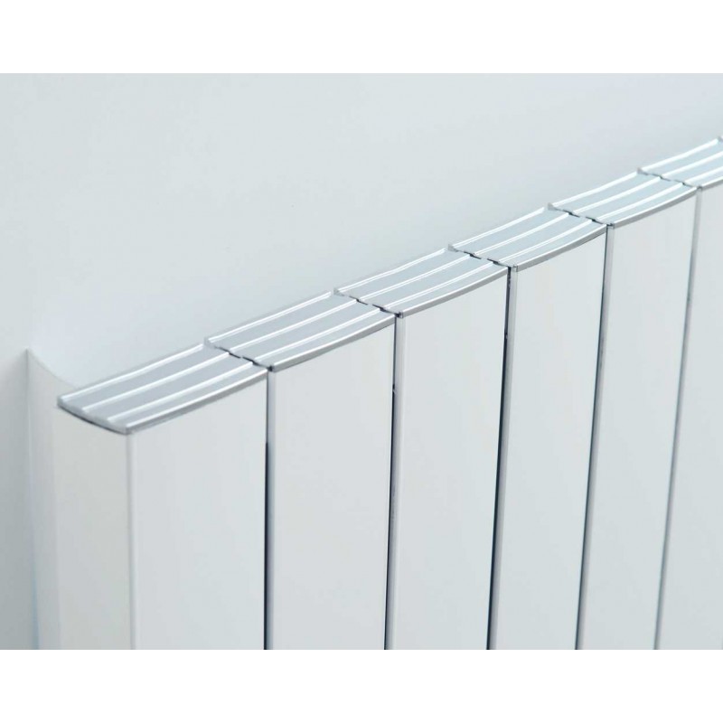 Ultraheat "Smyrna" White Vertical Aluminium Designer Radiators (12 Sizes) - Close up