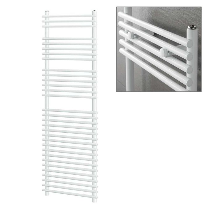 Ultraheat "Windsor" White Tube on Tube Designer Heated Towel Rails (3 Sizes)