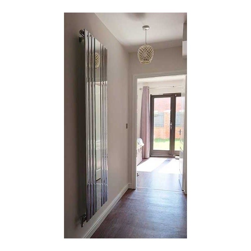 Corwen Chrome Flat Panel Vertical Mirror Radiator