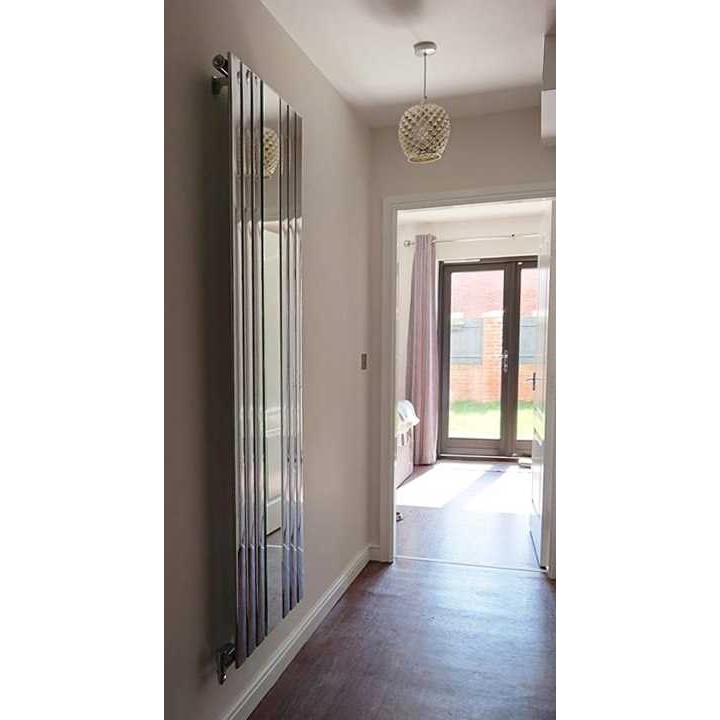 Corwen Chrome Flat Panel Vertical Mirror Radiator
