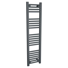 300mm (w) x 1200mm (h) "Straight Anthracite" Designer Towel Rail