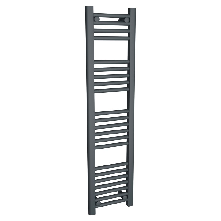 300mm (w) x 1200mm (h) "Straight Anthracite" Designer Towel Rail