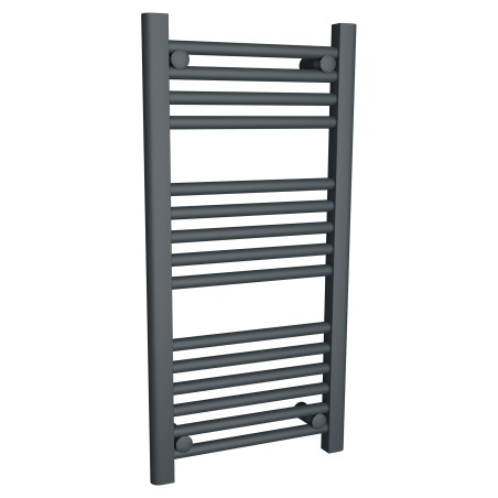 400mm (w) x 800mm (h) "Straight Anthracite" Designer Towel Rail
