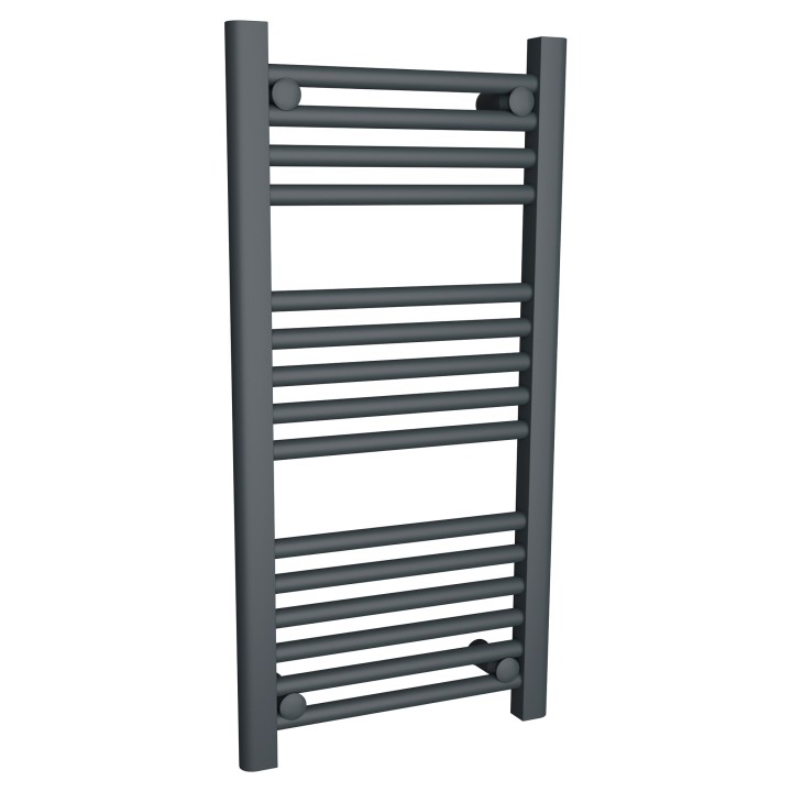400mm (w) x 800mm (h) "Straight Anthracite" Designer Towel Rail