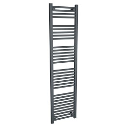 400mm (w) x 1600mm (h) "Straight Anthracite" Designer Towel Rail
