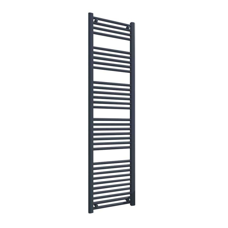 400mm (w) x 1600mm (h) "Straight Anthracite" Designer Towel Rail