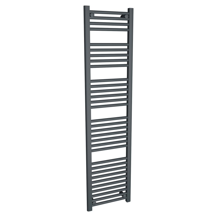 400mm (w) x 1600mm (h) "Straight Anthracite" Designer Towel Rail