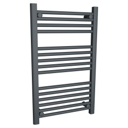 500mm (w) x 800mm (h) "Straight Anthracite" Designer Towel Rail