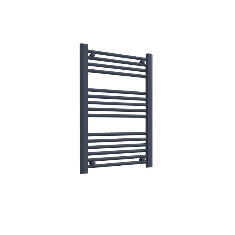 500mm (w) x 800mm (h) "Straight Anthracite" Designer Towel Rail