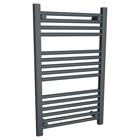 500mm (w) x 800mm (h) "Straight Anthracite" Designer Towel Rail