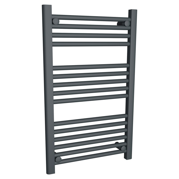 500mm (w) x 800mm (h) "Straight Anthracite" Designer Towel Rail